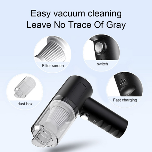Mini Cordless Vacuum Cleaner | Powerful 9000Pa Suction for Car & Home