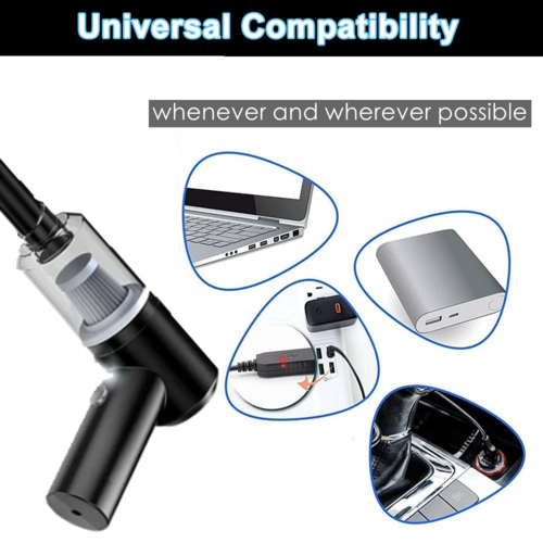 Mini Cordless Vacuum Cleaner | Powerful 9000Pa Suction for Car & Home