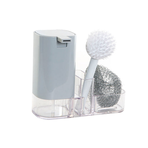 Modern Kitchen Soap Dispenser Set with Brush Holder