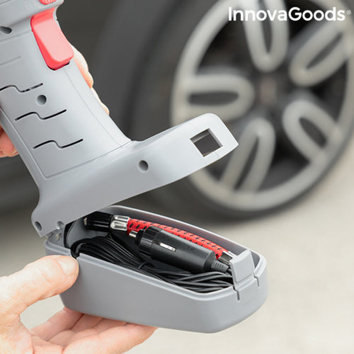 Portable Air Compressor for Car Tires with LED Emergency Light
