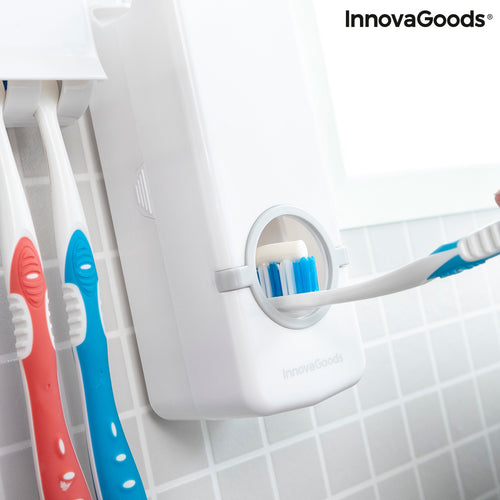 Toothpaste Dispenser & Toothbrush Holder