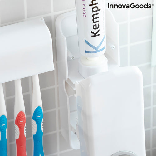 Toothpaste Dispenser & Toothbrush Holder