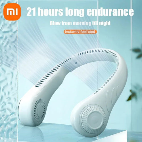 Portable Neck Fan 360° – Hands-Free Cooling