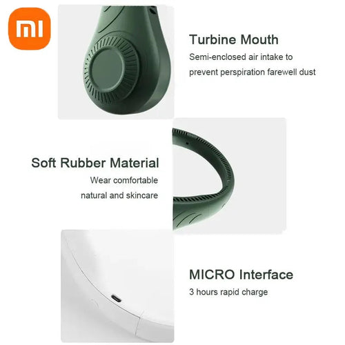 Portable Neck Fan 360° – Hands-Free Cooling