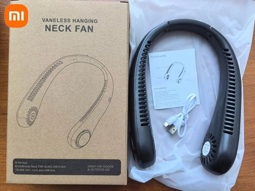 Portable Neck Fan 360° – Hands-Free Cooling