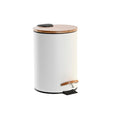 Pedal Trash Bin 3L – White & Natural