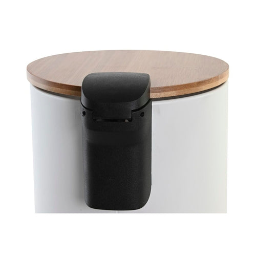 Pedal Trash Bin 3L – White & Natural