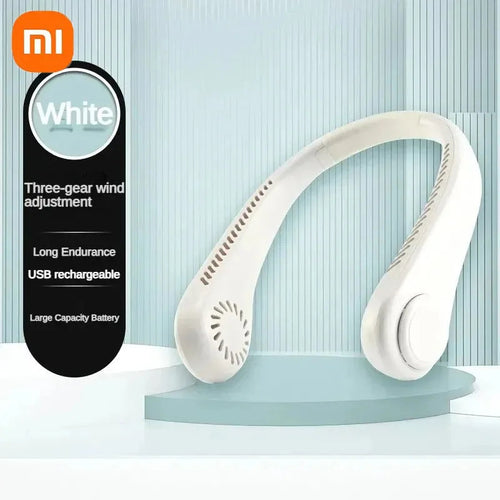 Portable Neck Fan 360° – Hands-Free Cooling