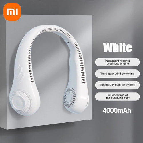 Portable Neck Fan 360° – Hands-Free Cooling