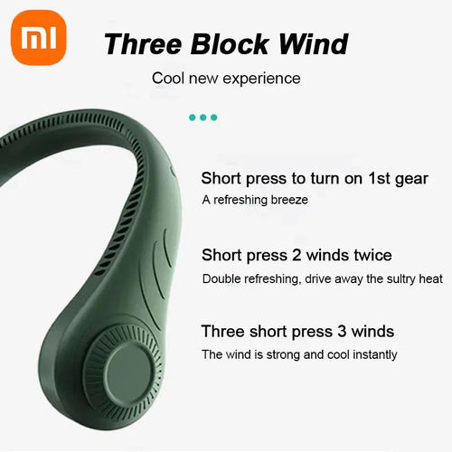 Portable Neck Fan 360° – Hands-Free Cooling