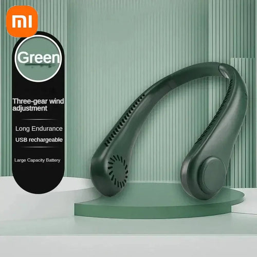 Portable Neck Fan 360° – Hands-Free Cooling