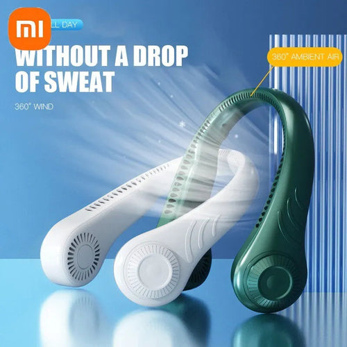 Portable Neck Fan 360° – Hands-Free Cooling