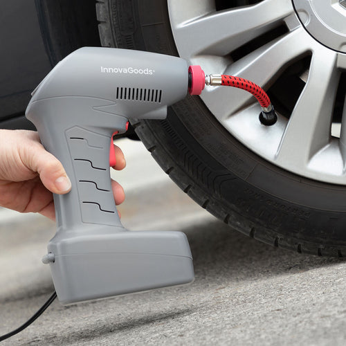 Portable Air Compressor for Car Tires with LED Emergency Light