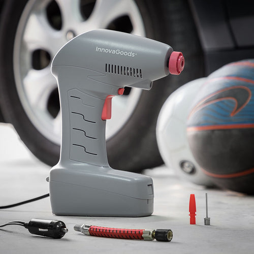 Portable Air Compressor for Car Tires with LED Emergency Light